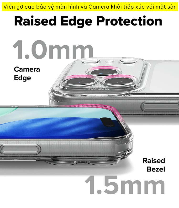 Ốp lưng iPhone 17 Pro Max Ringke Fusion trong suốt chống sốc 5